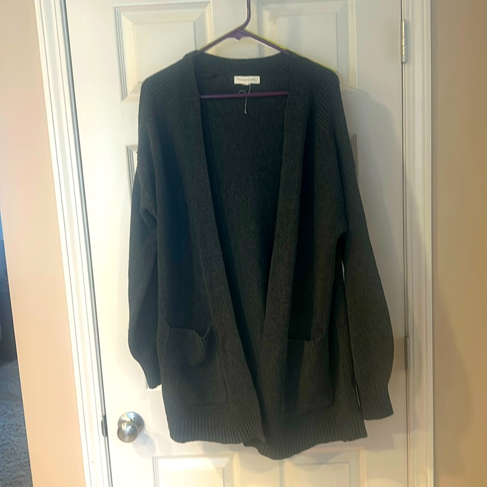 Long cardigan by Treasure and Bond.